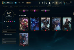 Unranked com TODOS os Champs e 142 Skins ( ADC / MID ) - League of Legends LOL