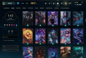 Unranked com TODOS os Champs e 142 Skins ( ADC / MID ) - League of Legends LOL