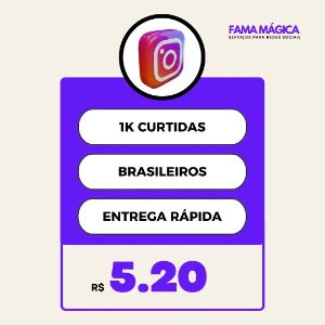 1K Curtidas Brasileira - Redes Sociais