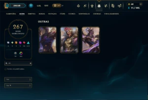 Ouro 2 com TODOS os Champs e 267 Skins +3 Prestigios - League of Legends LOL