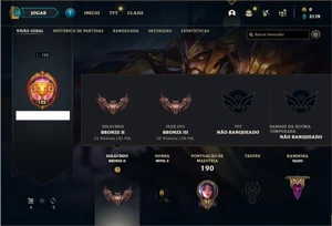 Conta Bronze 2 com 82 Champs e 33 Skins - League of Legends LOL