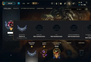 Prata 3 com 100 Champs e 39 Skins - League of Legends LOL