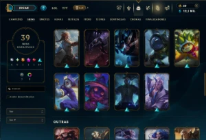 Prata 3 com 100 Champs e 39 Skins - League of Legends LOL