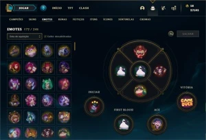 Conta prata 2 com TODOS os champs e 192 Skins + 106 Cromas - League of Legends LOL