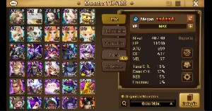 Conta Summoners war Ragdoll e Nina Light Collab e Gojo dark 