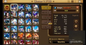 Conta Summoners war Ragdoll e Nina Light Collab e Gojo dark 
