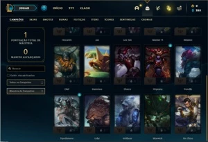 Conta bronze 3 com 20 champs e 1 skin - League of Legends LOL