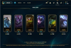 Conta bronze 3 com 20 champs e 1 skin - League of Legends LOL