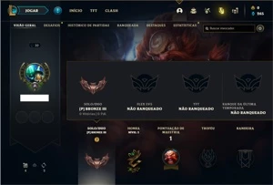 Conta bronze 3 com 20 champs e 1 skin - League of Legends LOL