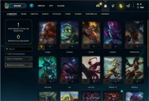 Conta bronze 3 com 20 champs e 1 skin - League of Legends LOL