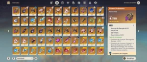 A50 Com 4 personagens 5* C/ Nahida - Genshin Impact