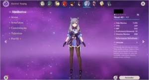 Conta AR45 com personagens 5⭐ - Genshin Impact