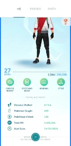 Conta Pokemon Go Level 27