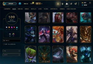 Conta De Lol/Full Acesso/ 109 Skins/ Level 312 /829 Rp / - League of Legends