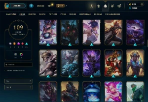 Conta De Lol/Full Acesso/ 109 Skins/ Level 312 /829 Rp / - League of Legends