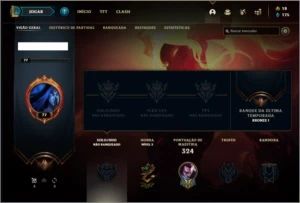 Conta unranked com 105 champs e 66 skins - League of Legends LOL