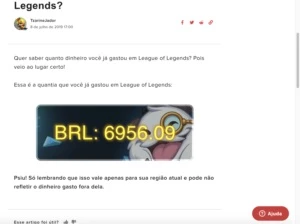 Vendo Conta do LoL (Preço a negociar) - League of Legends