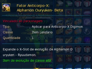 Conta Ladmo bem adiantada com iten  AOX - Digimon Masters Online