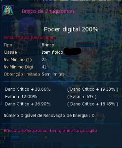 Conta Ladmo bem adiantada com iten  AOX - Digimon Masters Online