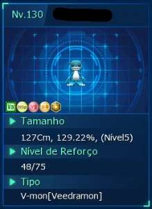 Conta Ladmo bem adiantada com iten  AOX - Digimon Masters Online