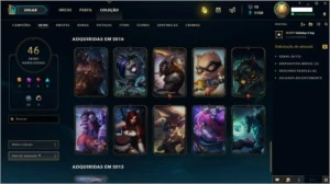 Conta League of Legends Ouro 1 46 Skins LOL