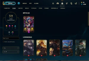 Conta prata 4 com 50 Champs e 32 Skins + 3 Fragmentos - League of Legends LOL
