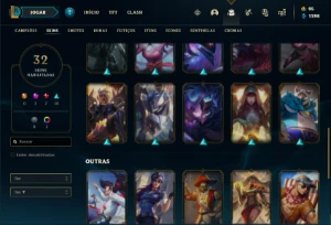 Conta prata 4 com 50 Champs e 32 Skins + 3 Fragmentos - League of Legends LOL