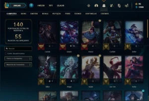 Conta prata 4 com 50 Champs e 32 Skins + 3 Fragmentos - League of Legends LOL