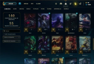 Conta prata 4 com 50 Champs e 32 Skins + 3 Fragmentos - League of Legends LOL