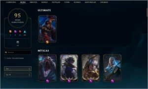 Conta de League of Legends (95 Skins) LOL