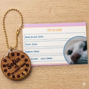 Kit Pet Personalizado com RG e Plaquinha - Artesanato e Personalizados