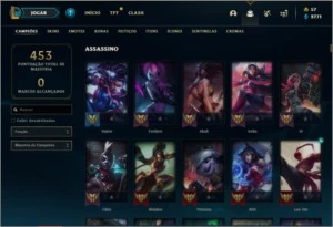 Conta LoL com Kayle juíza, Rammus Rei e muitas outras skins - League of Legends