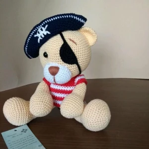 Urso Pirata da Artesanato Flor de Lis - Artesanato e Personalizados