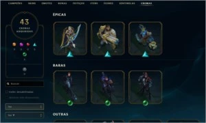 CONTALOL-232 Skins,113 Emotes,243 Ícones,17 icones,43 cromas - League of Legends