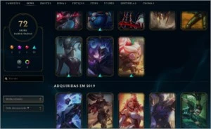 Conta League of Legends Platina IV, 129 campeões,. 72 skins LOL