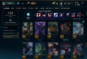 Unranked com 80 Champs e 18 Skins - League of Legends LOL