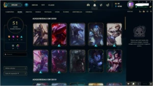 Conta LOL 2018, 140 campeões, 51 skins, 8780 EA - League of Legends