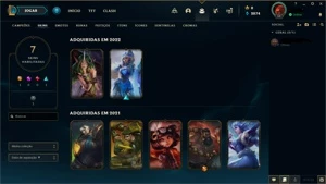 Conta lol diamante 3 lvl 59, skin ultimate + 6 skins - League of Legends