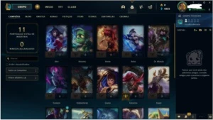 Conta platina 2 70% de Win rate, MMR de diamante - League of Legends LOL