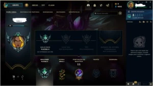 Conta platina 2 70% de Win rate, MMR de diamante - League of Legends LOL