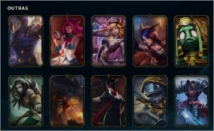 CONTA LOL GOLD 1 S10 124 CHAMPS 57 SKINS LVL 216 - League of Legends