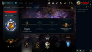 CONTA LOL GOLD 1 S10 124 CHAMPS 57 SKINS LVL 216 - League of Legends