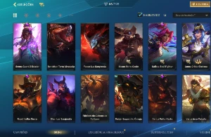 Mestre / 65 Skins / 500 Essência Laranja / Todos os Campeões - League of Legends: Wild Rift LOL WR