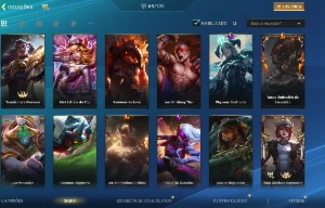 Mestre / 65 Skins / 500 Essência Laranja / Todos os Campeões - League of Legends: Wild Rift LOL WR