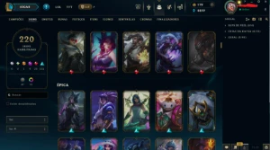 Conta Lol 220 Skins Esmeralda 4 Nivel 620 - League of Legends