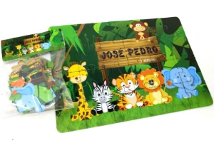 Quebra-cabeça Safari Personalizado 28 x 19 cm - Artesanato e Personalizados