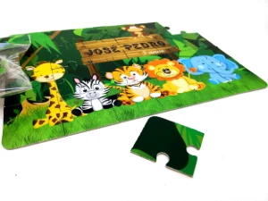 Quebra-cabeça Safari Personalizado 28 x 19 cm - Artesanato e Personalizados
