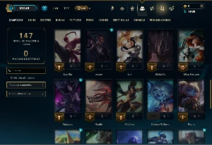 Unranked com 40 Champs e 15 Skins - League of Legends LOL