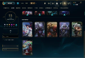 Unranked com 40 Champs e 15 Skins - League of Legends LOL