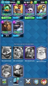 Conta Clash Royale nível 11, 4031 troféus. +300 gemas